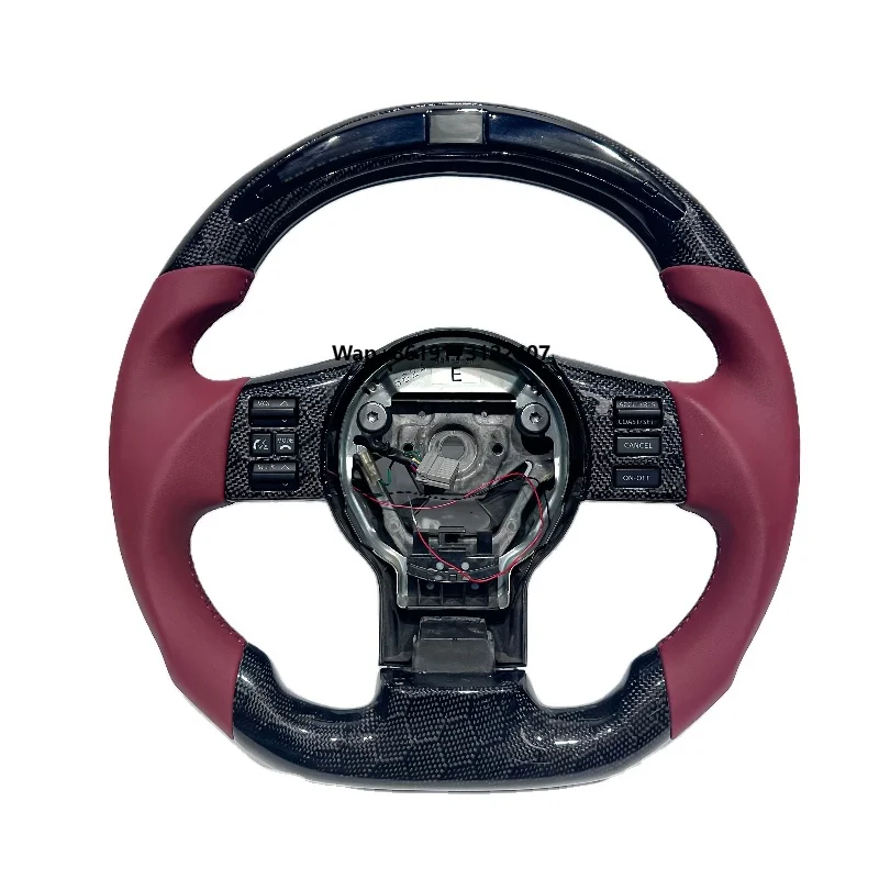 

Red Stylish Forged Carbon Fiber Car Steering Wheel with LED Accept Any Customization for Infiniti 350Z FX35 G25 G37 Q50 370Z