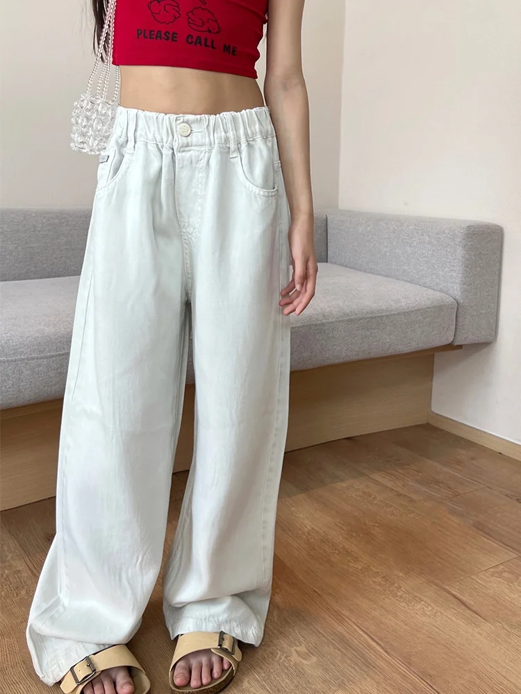 spring-summer-casual-wide-leg-pants-for-girls-children's-faion-loose-long-trousers-korean-sle-cotton-polyester-blend