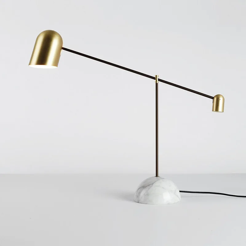 European Novelty Marble Floor Lamps for Restaurant/Parlor Elegant Suspension Lamps Metallic Luster Indoor Table Lights Fixtures