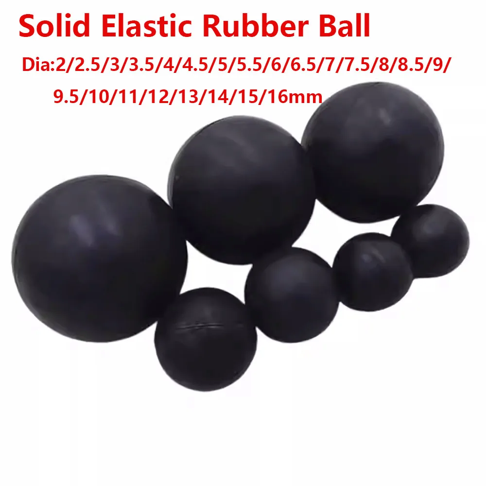 

Black Solid Rubber Ball Dia2/2.5/3/3.5/4/4.5/5.5/6/6.5/7/7.5/8/8.5/9/9.5/10/11/12/13/14/15/16mm Toy Gun Rubber Bullet Ball