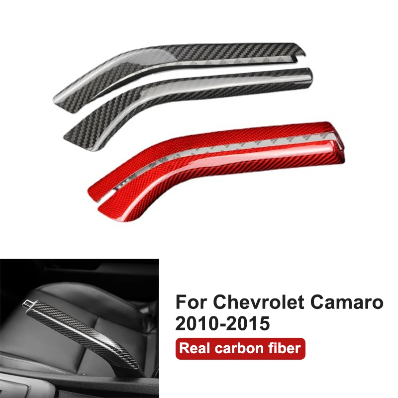 

For Chevrolet Camaro 2010-2015 Car Handbrake Cover Decorative Sticker Real Carbon Fiber Modification Accessories