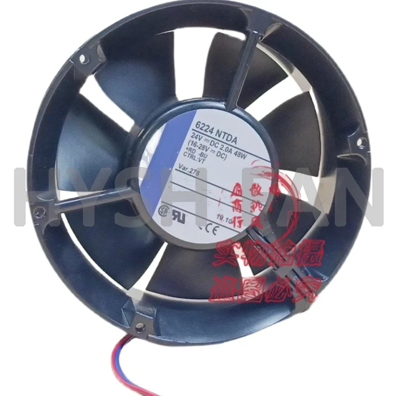 6224NTDA 1751 24V 2.0A 48W Metal Waterproof Axial Flow Fan