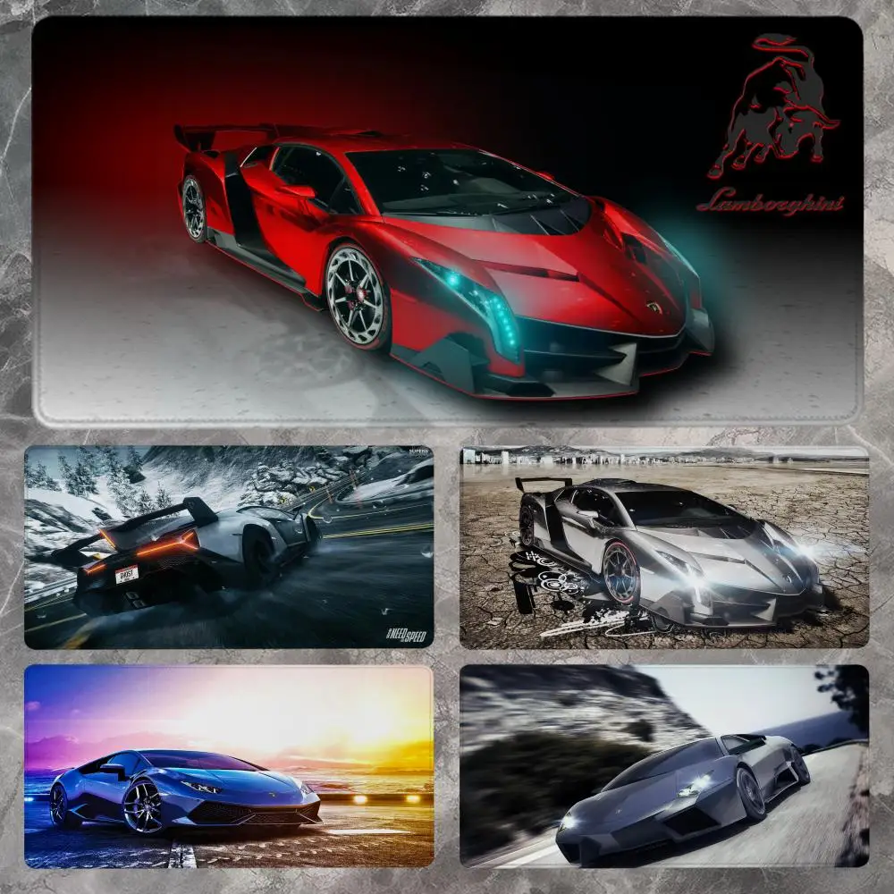 COOL L-Lamborghinies Mauspad, 90 x 40 cm, rutschfestes Gaming-Mauspad, Gamer-E-Sport-Mauspad, Spiel, mechanische Tastatur, XXL-Schreibtischunterlage