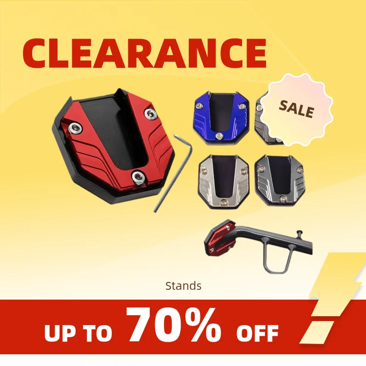 Clearance_Universal 스쿠터 오토바이 자전거 킥스탠드 익스텐더 풋 사이드 스탠드 확장 패드 지지 플레이트 미끄럼 방지 확대 Ba