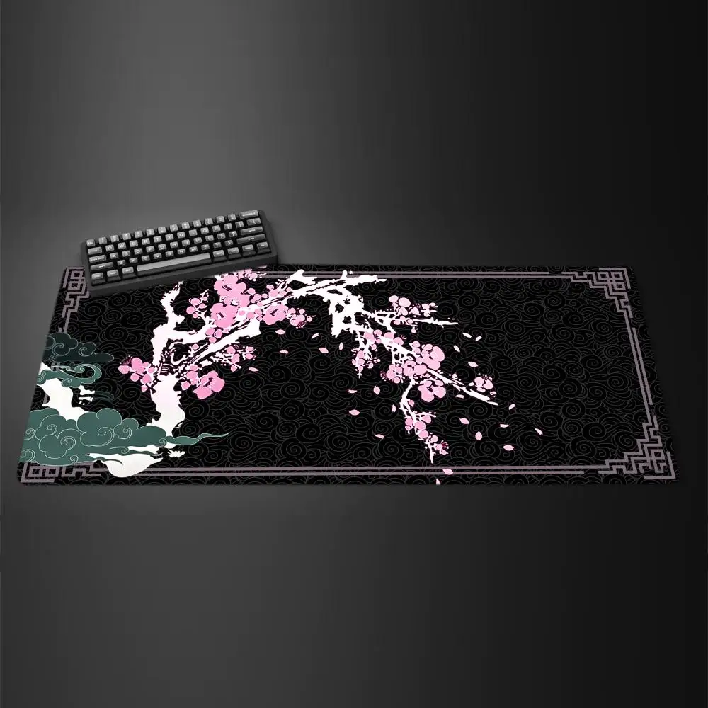 Japanese Sakura Mouse Pad 900x400MM Large Gaming Mousepad Keyboard Gamer Rubber Anti-wrinkle Anti-Slip Bottom Desk Mat