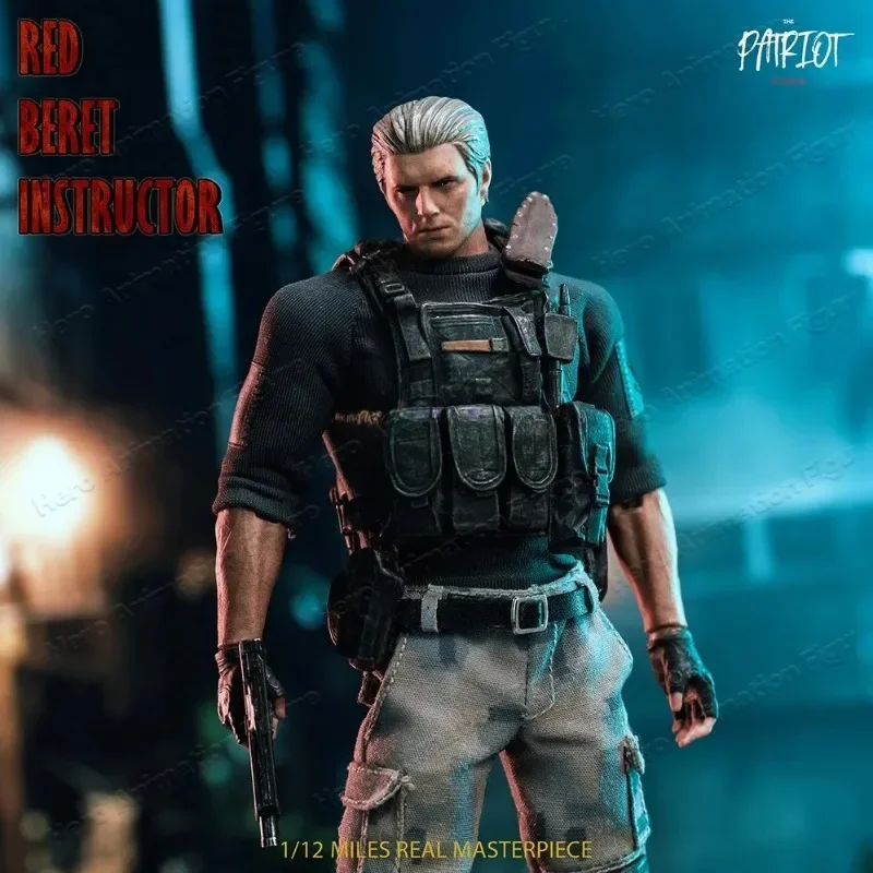 En Stock: Figura de Acción Masculina Patriot Studio a Escala 1/12, H.C.F. Undercover, Instructor Jack Crowsa 1.0, Conjunto Completo, 6 Pulgadas, Boina Roja