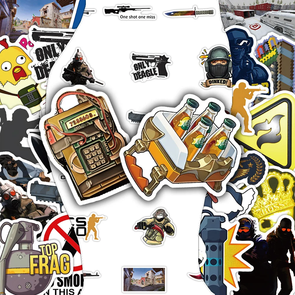 10/30/63PCS Nuovo Gioco Caldo CS GO Adesivi Del Fumetto FAI DA TE Laptop Bagagli di Skateboard Graffiti Decalcomanie Divertimento per Il Capretto giocattoli regalo