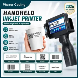 For HP Phezer P17 Handheld Inkjet Printer 12.7mm Smart Labeler for QR Bar Batch Code & Expiry Date 28 Languages Supported