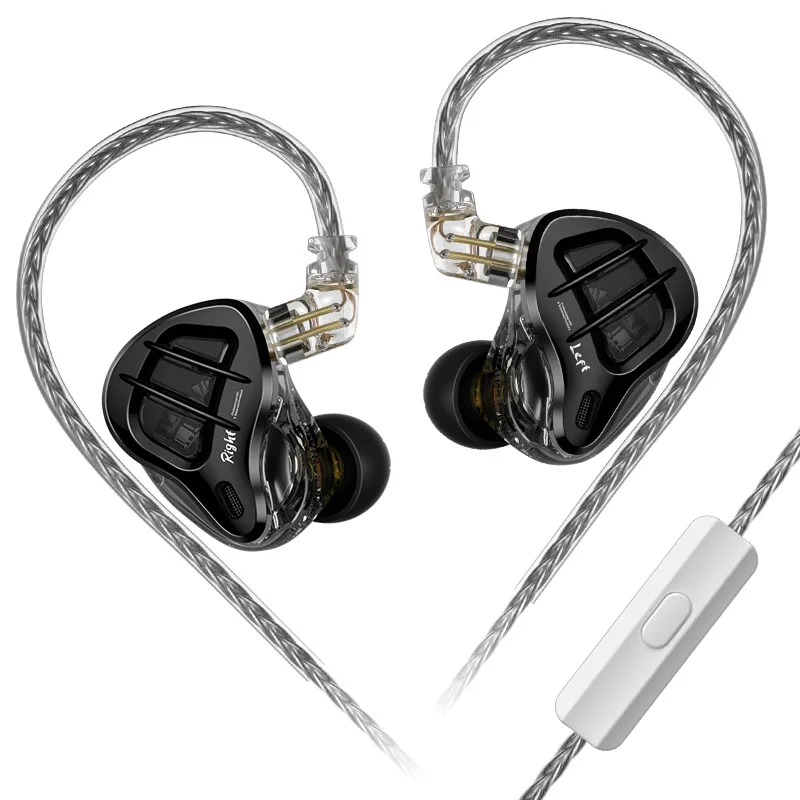 Imagem -06 - Zar-melhor Fone de Ouvido com Fio Hi-fi Metal Monitor Headphone com Cabo Destacável Mic 1dd Mais 7ba Drivers Iems de Alto Desempenho kz