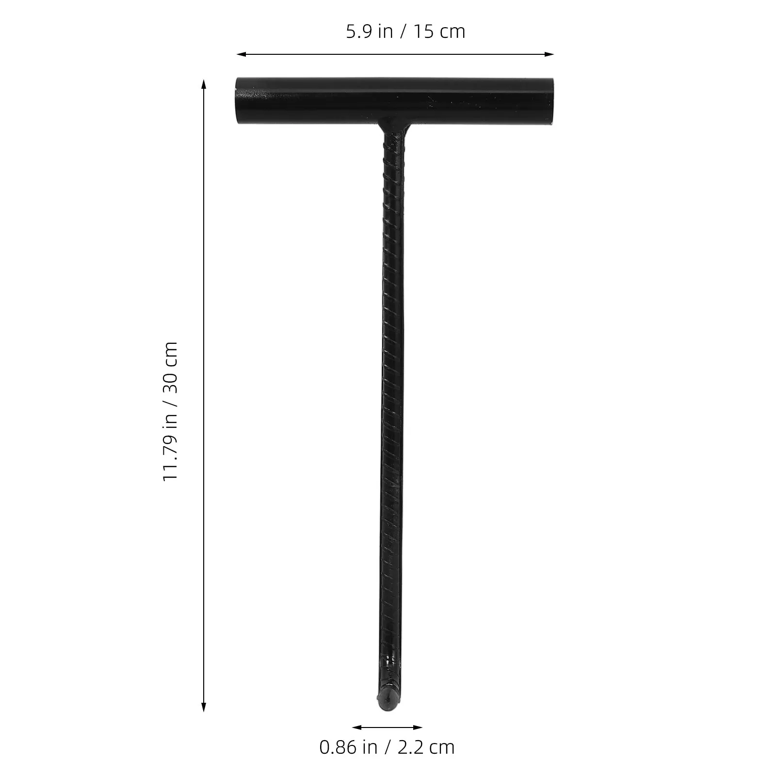 2Pcs Heavy Duty T-Shaped Manhole Cover Hook Reinforced Steel Lifting Tool for Drain Sewer Utility Lid Lifter Plumbing Hand Tool