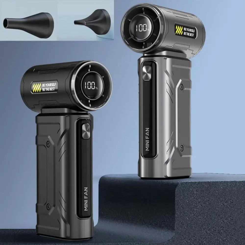 

New 400000RPM Violent Fan High Speed 100 Wind Ultra Turbo Fan USB Rechargeable LCD Display Powerful Blower