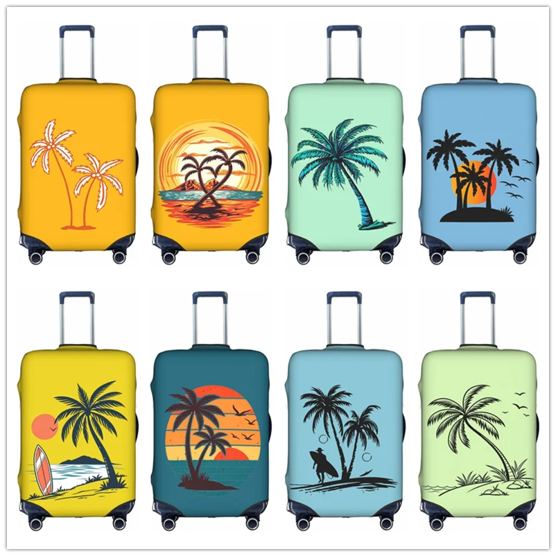 palm tree pattern Fashion Travel Suitcase Protective Cover Luggage Protective Cover Suitable for 18-32 Inch Suitcases DIY