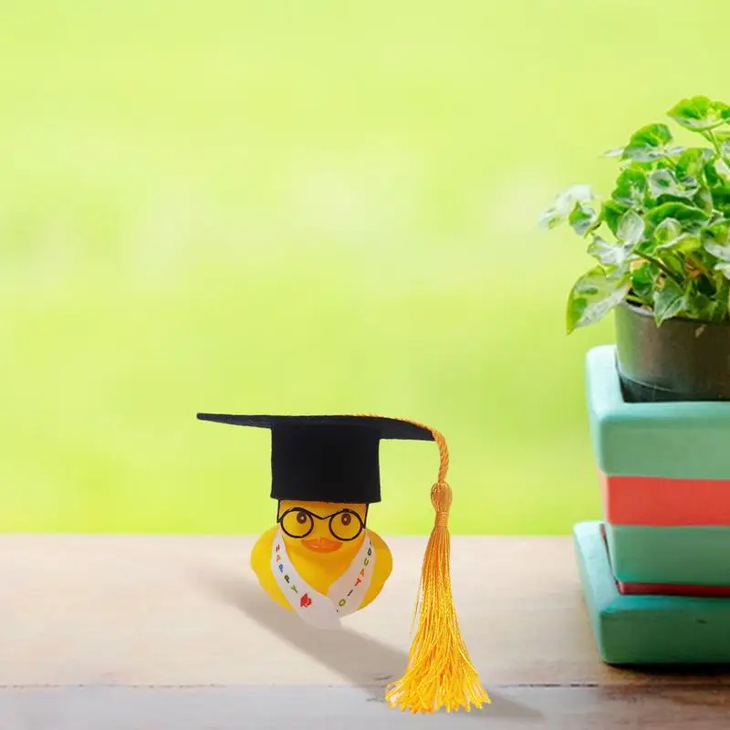 Duck Graduation Decorations Duck Car Dashboard Decor Graduation Ducks Mini With Graduation Hat For School Prize Holiday Decor