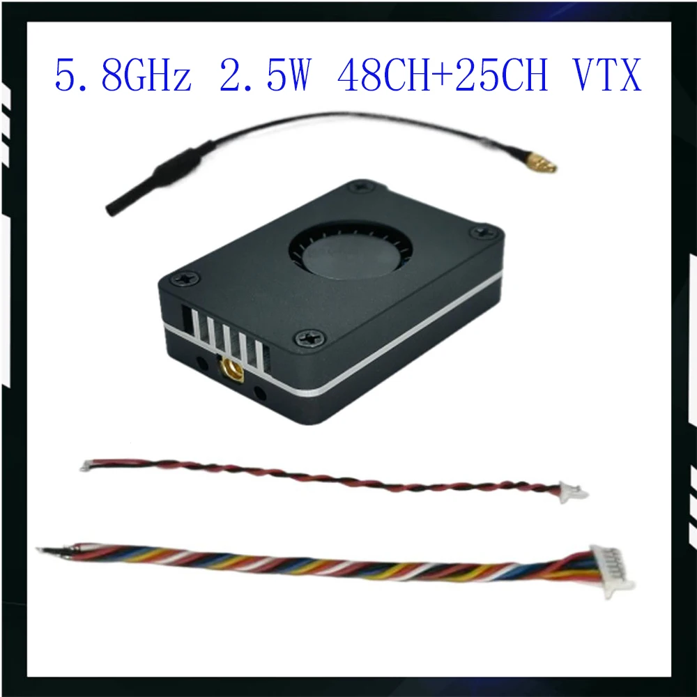 vtx-f2-58ghz-25w-high-power-48ch-vtx-video-transmitter-with-cnc-shell-micro-turbo-fan-7-36v-for-rc-fpv-long-range-drones