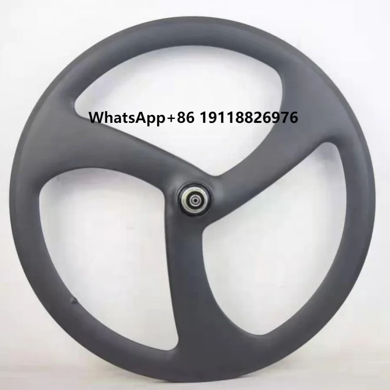 

700C 3 Spoke Carbon Bike Rims Carbon Bicycle Wheel Clincher Bike Wheels Light Weigh Carbon RIms Tri-spoke (front)