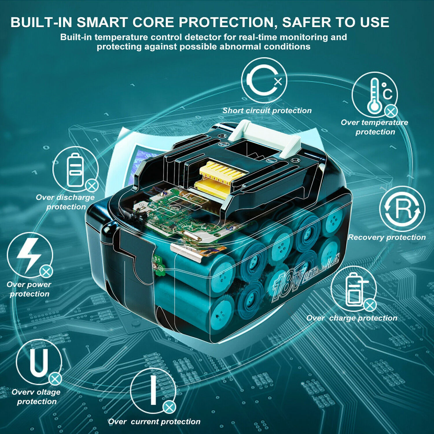 BL1850 для makita 18v 6ah оригинальная батарея bl1830 bl1860 bl1850B аккумуляторы для инструментов, совместимые с беспроводной шлифовальной машиной