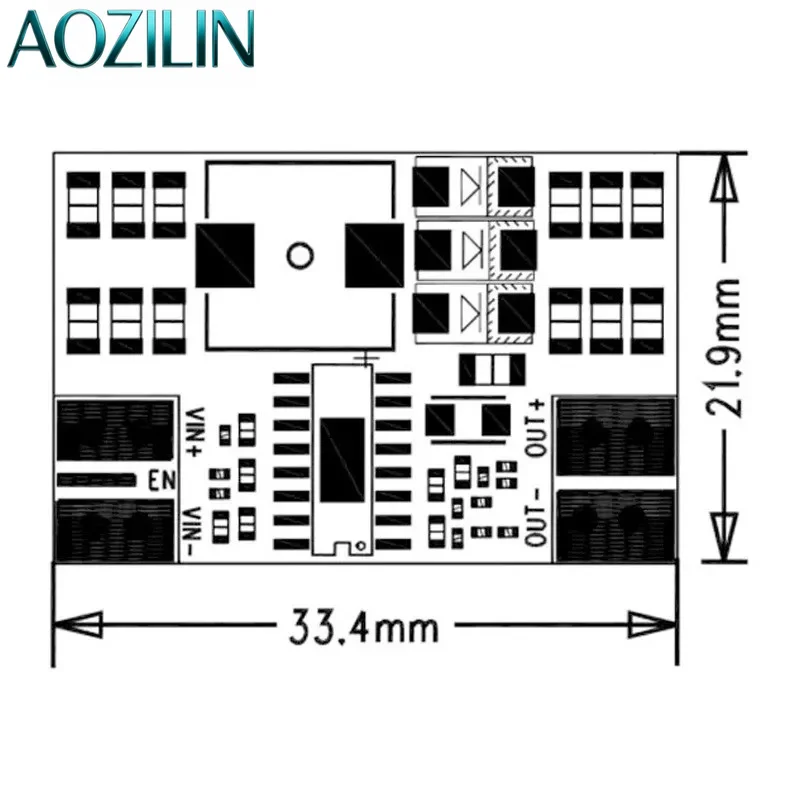 AOZILINFor DCDC 90W High Power Booster Board Multi Cell Lithium Battery Module 5V 15V to 12V 15V 20V 24V High Efficiency Step Up