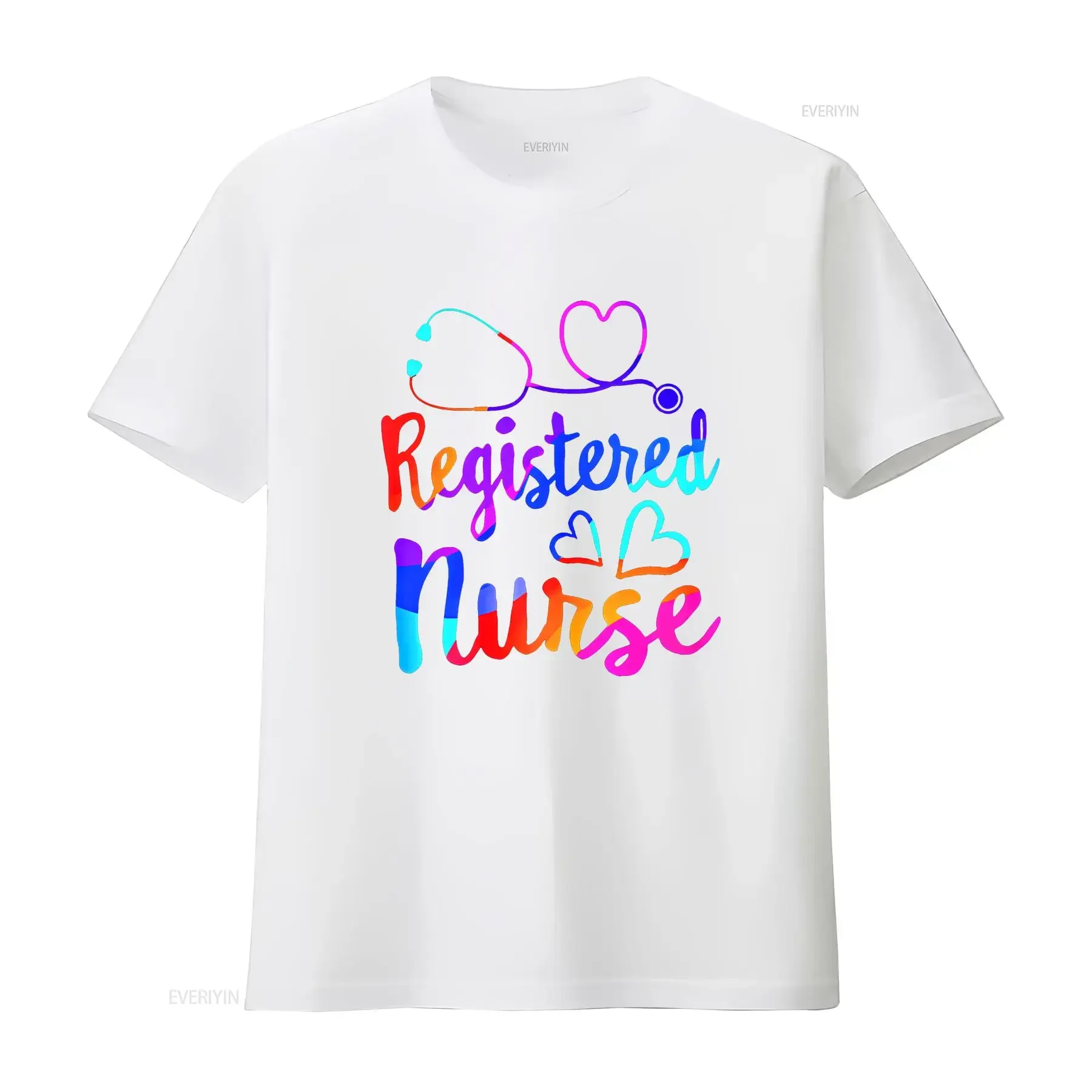 تي شيرت RN المسجل للممرضات والممرضات أسبوع التخرج في مدرسة التمريض تي شيرت عتيق مغسول ملابس الشارع ناعمة قابلة للتنفس وممتدة