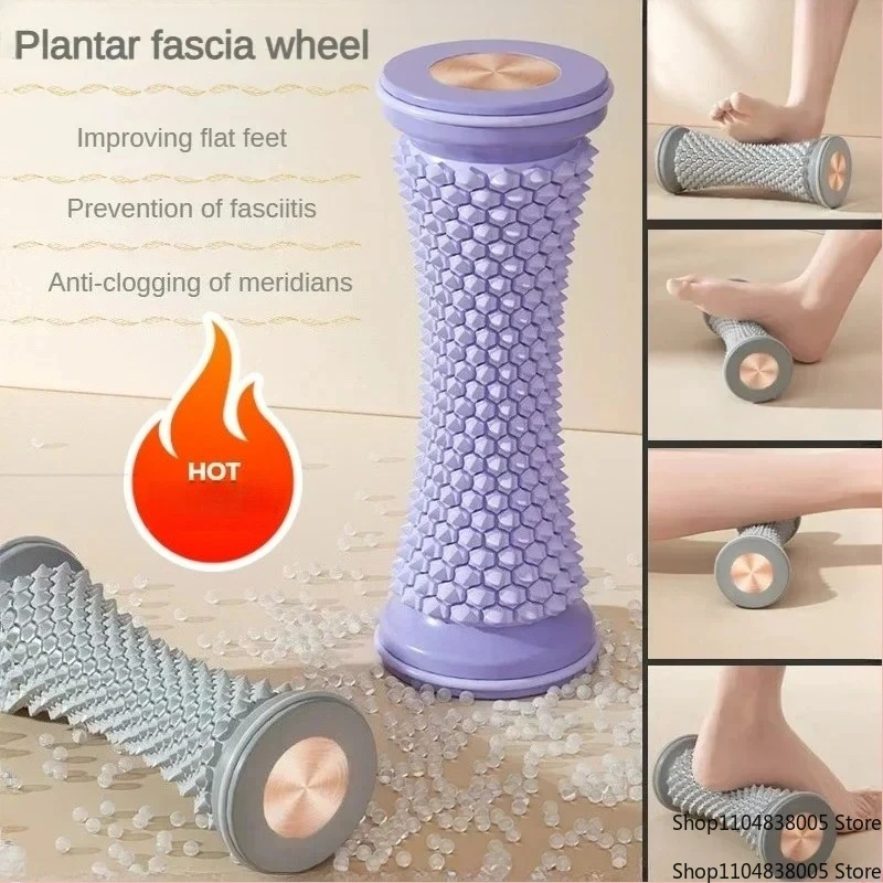 جديد مدلك قدم تدليك الأسطوانة اليوغا تدليك الكرة اللفافة الأخمصية الأسطوانة العضلات الاسترخاء الرعاية البلاستيك دليل مدلك قدم