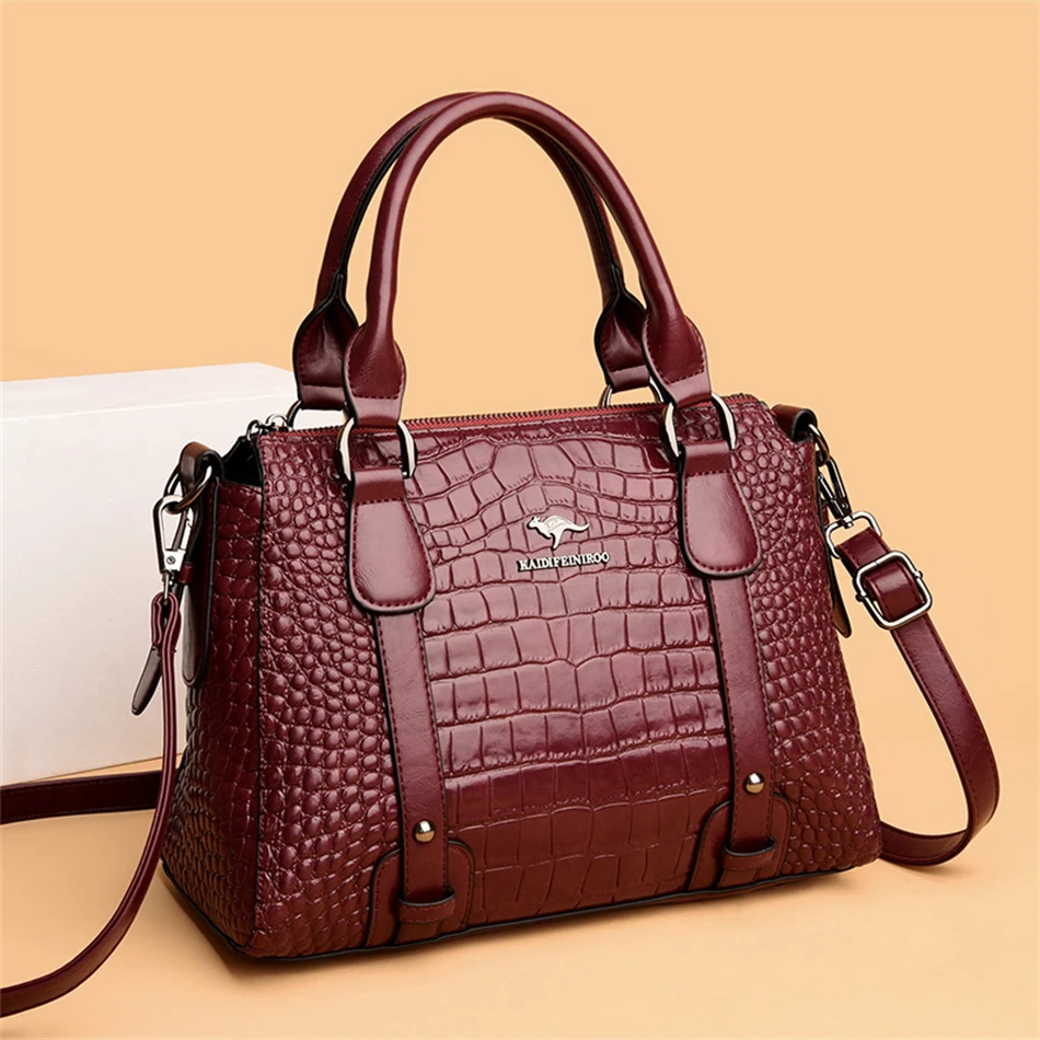 Luxury Designer Handbag Brand High Quality Soft Leather Shoulder Crossbody Bag for Women Bag Large Capacity Leisure Handbag 2026