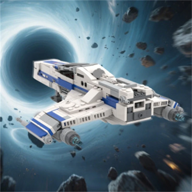 

Sci Fi E Wing Minifigure Scale Building Block Spacecraft Set Compatible Bricks For Kids Teens Collectors Tabletop Display Gift