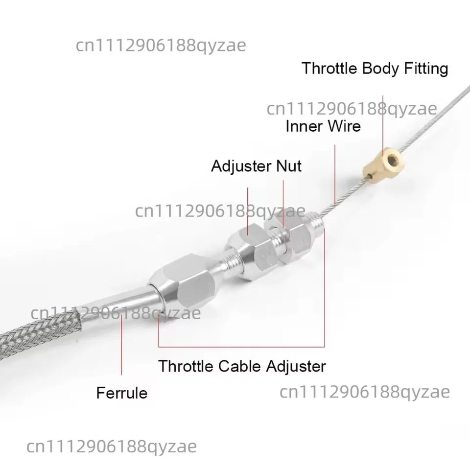 Automotive Retrofit 36-Inch Throttle Cable for Chevrolet 97-07 Throttle Braided Cable Kit LS1