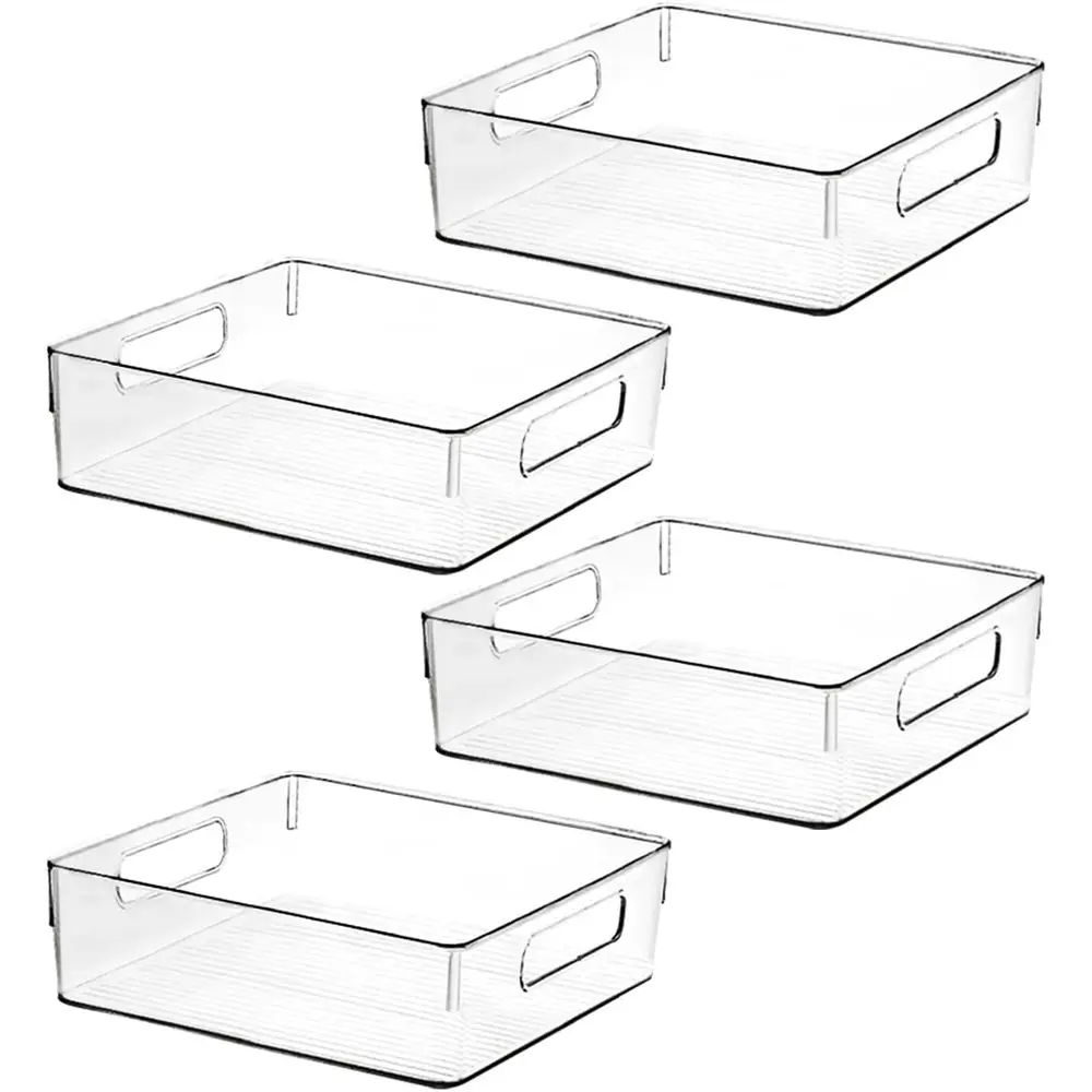 

Прозрачные пластиковые контейнеры для хранения, органайзеры для кладовой и кухни, емкости для организации и хранения, Ridge