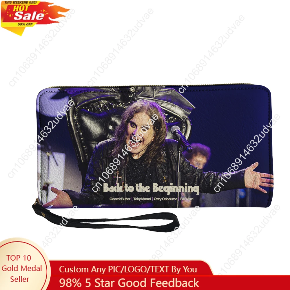 

Ozzy Osbourne Wallet Custom Purse Mens Womens Teenagers Zipper Long Wallets Back To The Beginning Tailored Photo Wallet Gift Bag