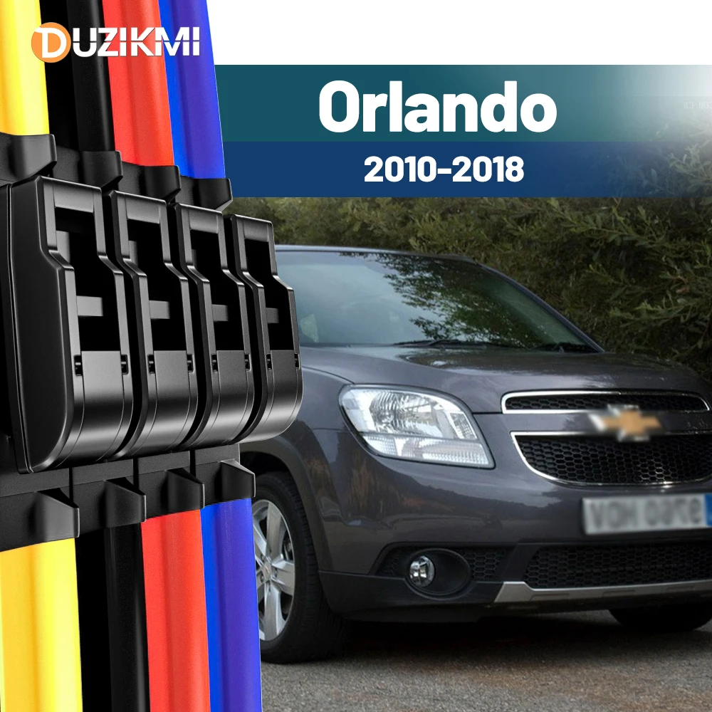 

For Chevrolet Orlando 2010-2018 2011 2012 2013 2014 2016 2017 2pcs Front Windshield Windscreen Wiper Blades Red Blue