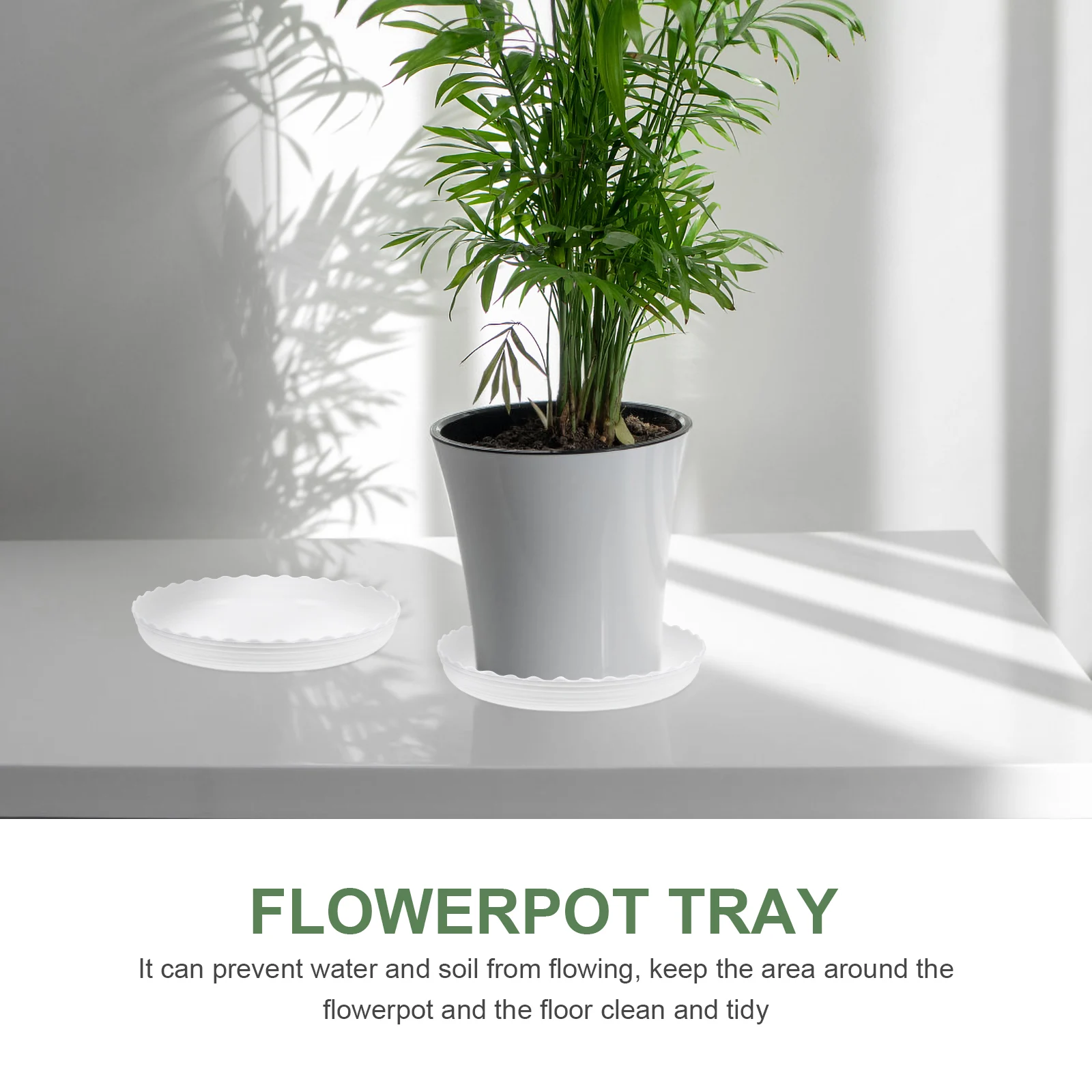 

25 Pcs Flowerpot Tray White Plastic Plant Pot Water Trays 140 220mm Sizes Gardening Bonsai Base