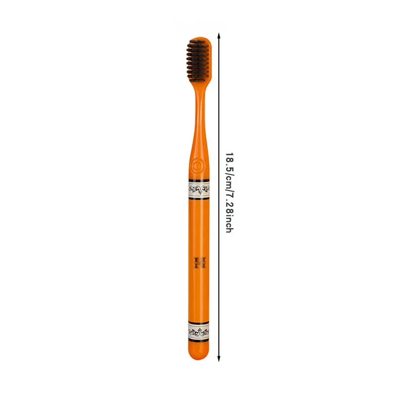 6 high-grade orange light luxury toothbrush deep cleaning oral care soft hair teeth cleaning tools for adult daily life home too