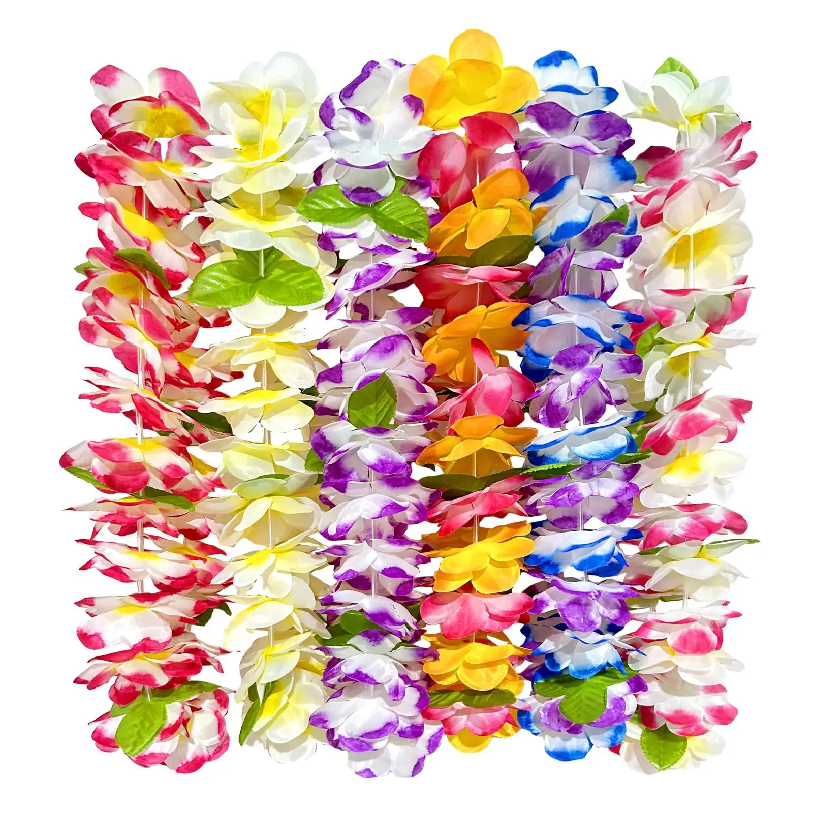6/12/24/50 Stück Hawaiianische Blumenkette Künstliche Blumengirlande Tropische Party Sommer Strand Hochzeit Geburtstag Pool-Party Dekoration – Detail 3