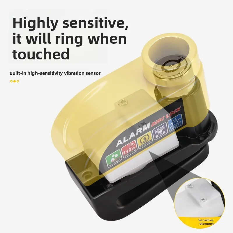 Bicycle Disc Brake Lock Alarm, Electric Vehicle Lock, Motorcycle Brake Disc Anti-theft Lock, Riding Equipment view 2