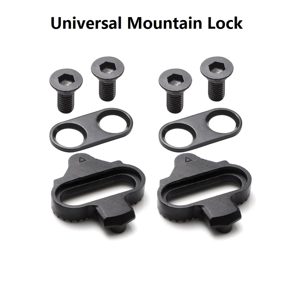 Bicycle lock piece Mountain bike road bike riding self-locking pedal lock shoes anti-skid nails