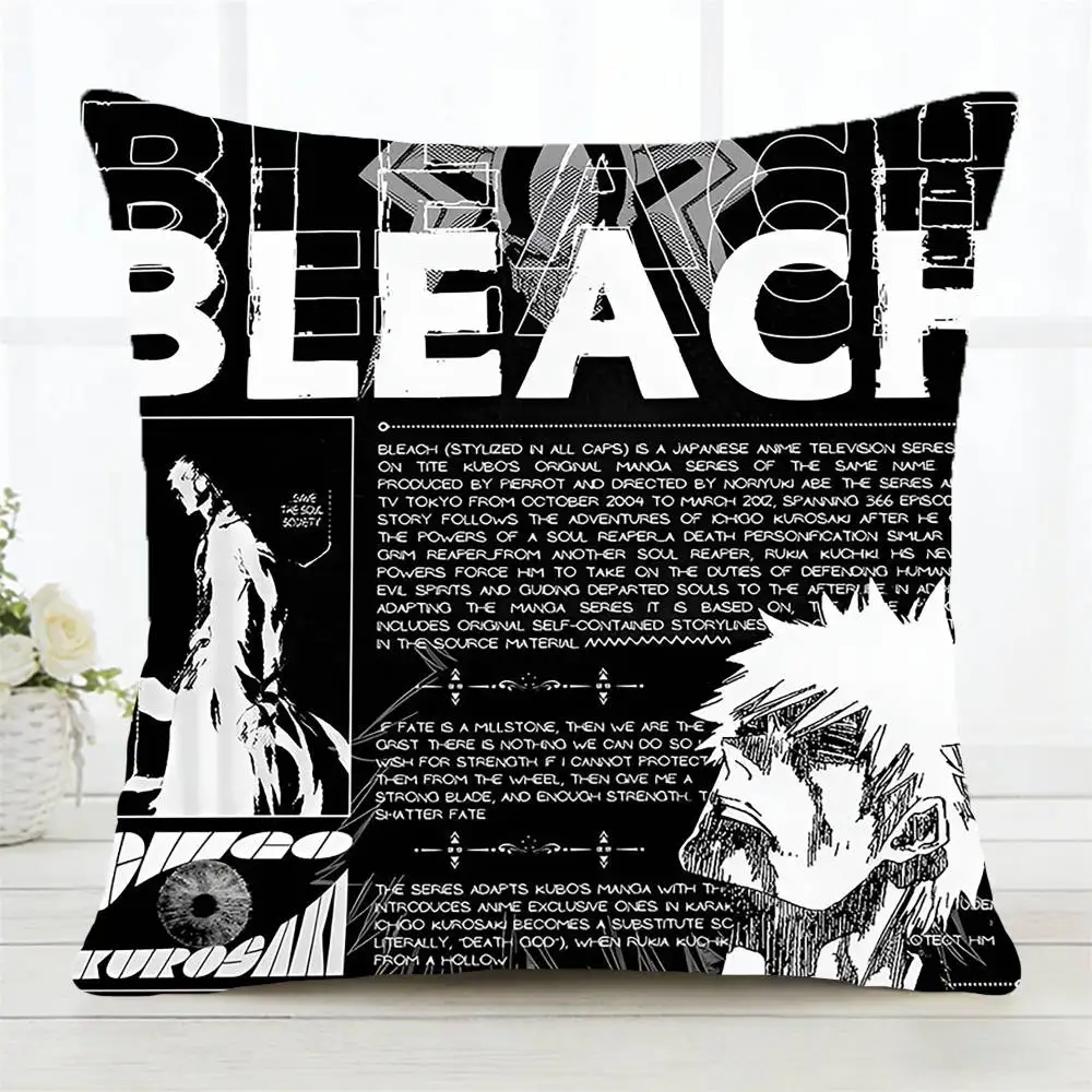 Anime Bleach Kissenbezug, modischer quadratischer Kissenbezug für Schlafzimmer, Sofa, Zimmer, Ins-Dekoration, Freizeit – Detail 9