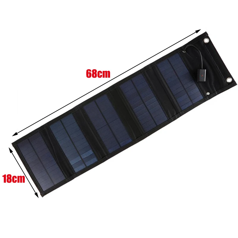 Panel Solar plegable para exteriores, Panel Solar monocristalino portátil de 30W, cargador para iluminación de teléfono móvil, carga de emergencia para acampada