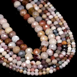 Natural Alashan Agate Faceted Stone Beads Tiny Small Spacer Beads for Jewelry Making DIY Bracelet Accessories 2/3/4/4x3mm