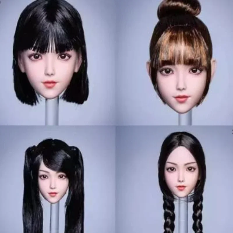 

YMTOYS 1/6 Scale Asian Cute Loli Head Sculpt Hair Transplant Head Carving Fit 12'' Girl Action Figure Body Dolls