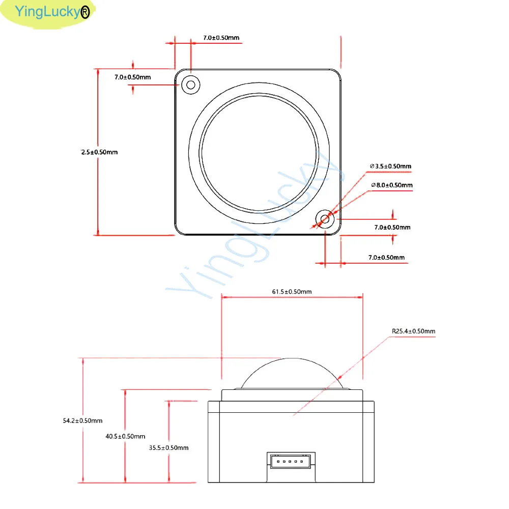 USB 2 بوصة كرة التتبع المستديرة LED الماوس المضيء USB لنظام التشغيل Windows Linux Android Arcade Game، يدعم توصيل لوحة المفاتيح عصا التحكم #5