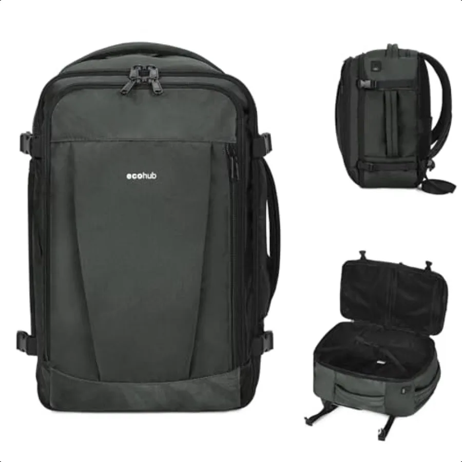 

Large Travel Backpack for men Gray 18x14x8