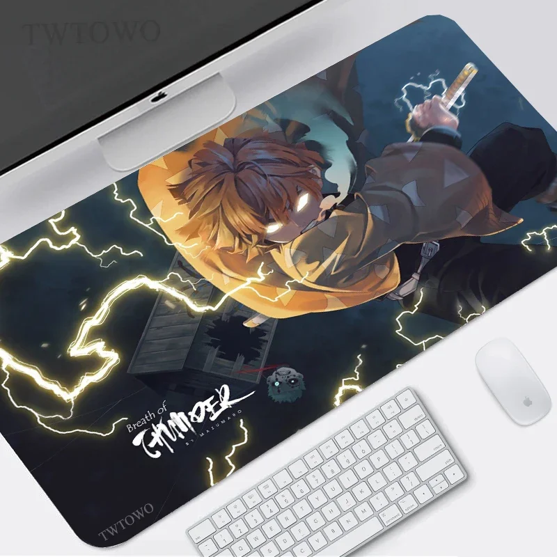 

Anime Mouse Pad Demon Slayer Otaku Gaming Mouse Pad with Stitched Edges XXL Large Mouse Mat 80x30CM Laptop Desk Mat Gamer