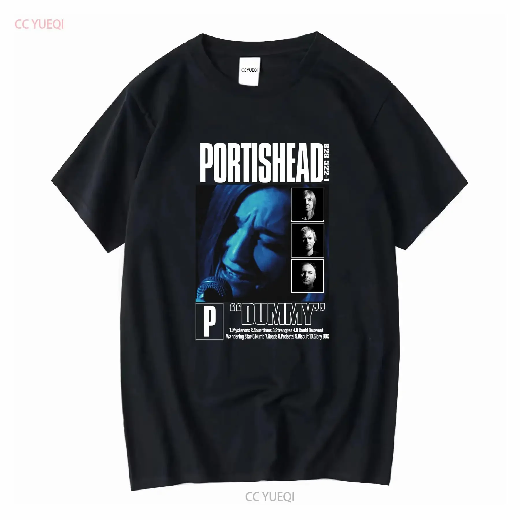 Portishead Dummy Vintage 90's T Shirt Rock Trip hop Band long or short sleeves vintage Washed Casual Slightly Comfortable
