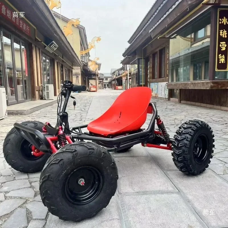 Electric lithium off-road kart four-stroke adult Internet celebrity drift car four-wheeled playground children beach motorcycle