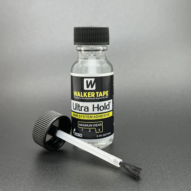 Cola ultra hold para peruca, cola à prova d'água para peruca de renda/peruca/fechamento, sistema de cabelo invisível, adesivo com escova + removedor de renda