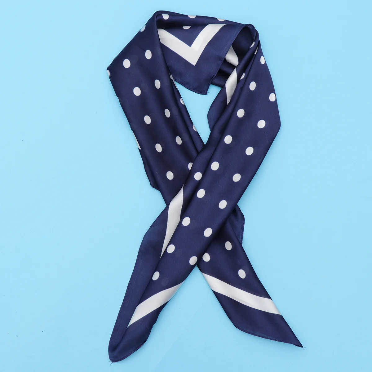 

Polka Dot Chiffon Scarf Lightweight Breathable Women Shawl For Travel Work Shopping Blue Dots Scarf Woman Clothes