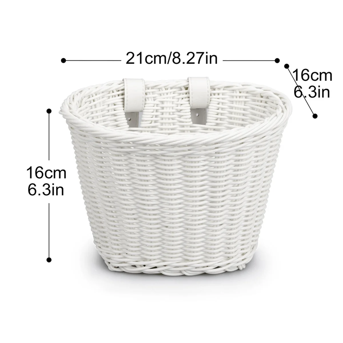 

Ultra-Durable 1Set Rattan Wicker Bicycle Front Basket+Bell+Tassel+Stickers Adjustable Handwoven Adult Bike Handlebar Accessories