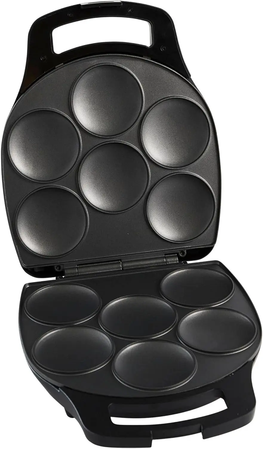 

Electric Arepa Maker with Adjustable Temperature Control, Compact Matte Black Design for Easy Home Cooking, 6-Serving Capacity