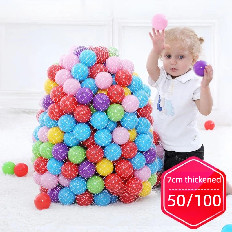 مجموعة حفرة الكرة الحسية للمحيط من IMBABY - 50/100 قطعة 5.5/7 سم كرات روضة غير سامة، ألعاب حمام السباحة الجافة المعتمدة من CE لتخفيف التوتر للأطفال
