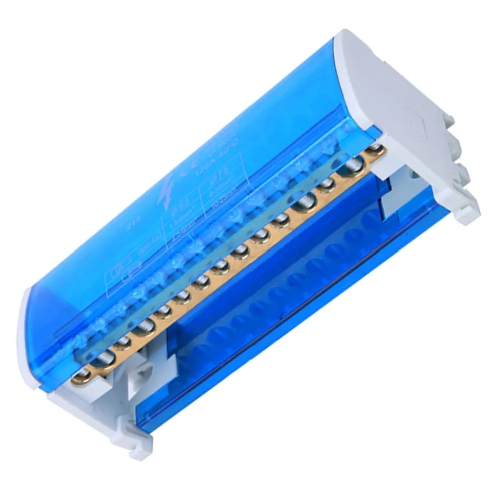 215 صندوق توزيع طرفي 125A/500V 2 في 28 خارج صندوق توصيل كتلة المحطة 2-Level أنظمة أسلاك صندوق التوصيل الأزرق