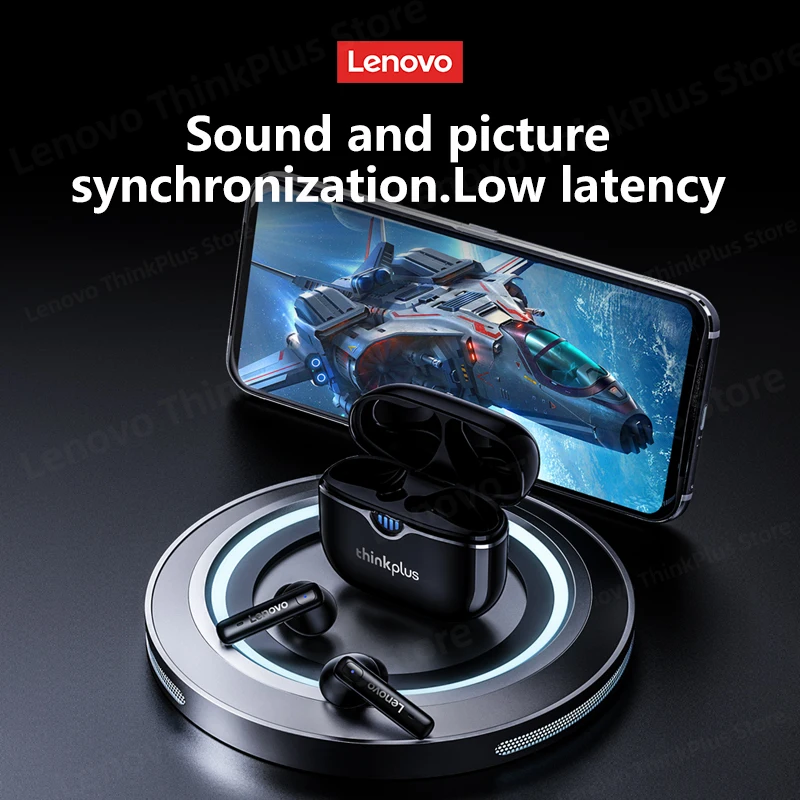 New Lenovo LP15 Wireless Earphones TWS Bluetooth 5.3 Headset LED Capacity Digital Display Earbuds Gaming Headphones 300mAh